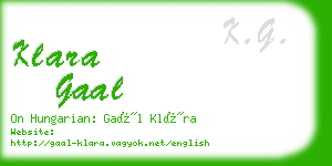 klara gaal business card